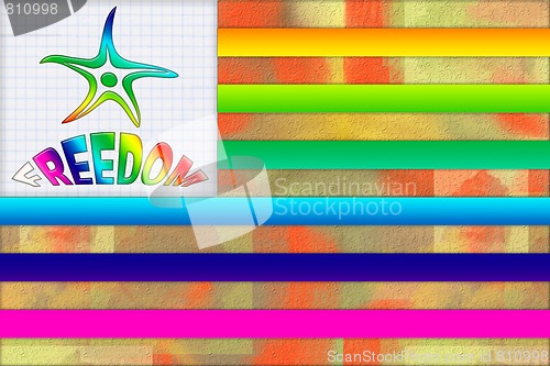 Image of Colorful Freedom Flag 