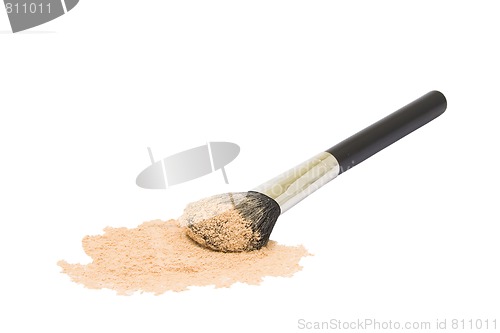 Image of round black brush isolated