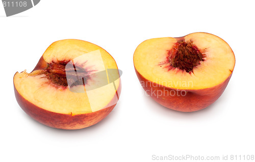 Image of Peach cut on two parts