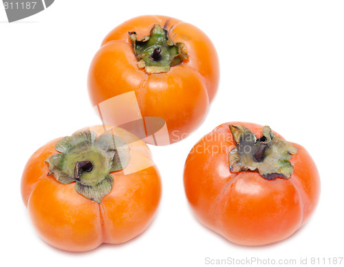Image of Three ripe persimmons