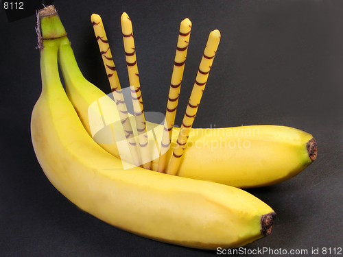 Image of   Still life with banans and snacks