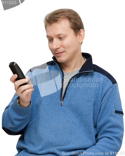 Image of Man with telephone in hand