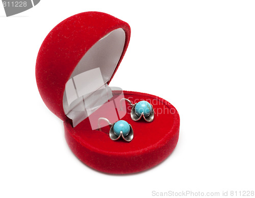 Image of Red box with earring