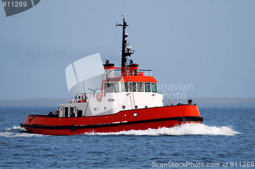 Image of Tugboat at Speed