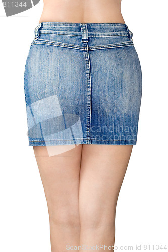 Image of Blue jean miniskirt