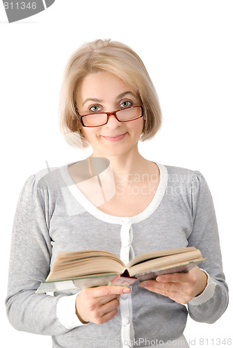 Image of The woman with the book