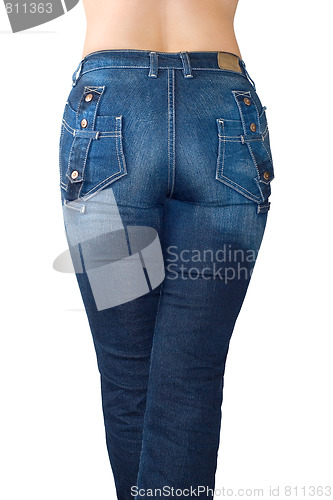 Image of Dark blue jeans