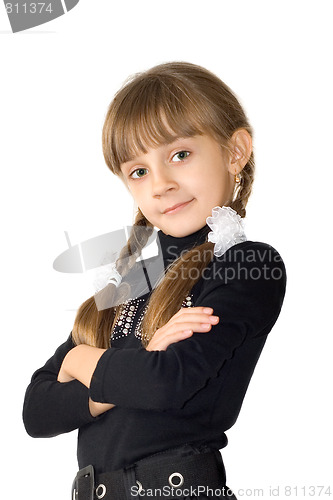 Image of The girl in a black blouse