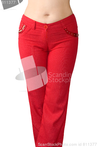 Image of Red jeans