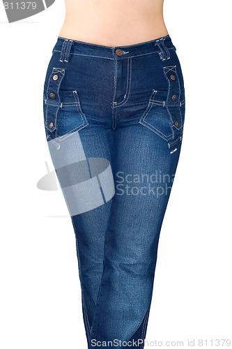 Image of Dark blue jeans