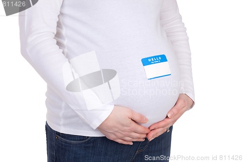 Image of Pregnant Mother Name Tag