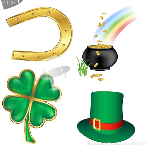 Image of st patrick`s day icons