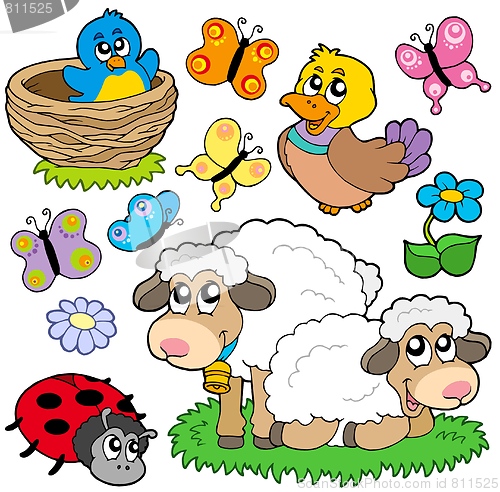 Image of Various spring animals