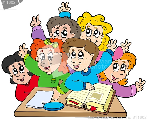 Image of Group of school kids