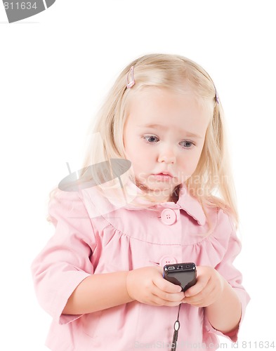 Image of Little girl with phone