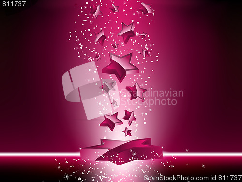 Image of Pink 3D Stars Background