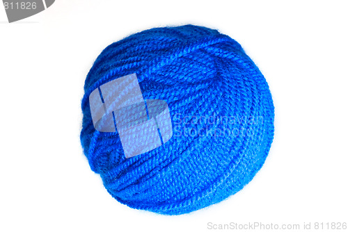 Image of blue yarn ball