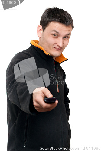 Image of Portrait men with remote control