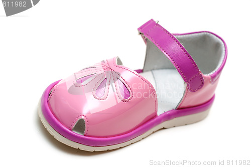 Image of Rose leather baby sandal