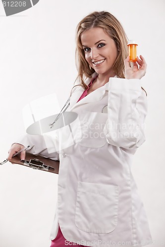 Image of Attractive twenties blond caucasian health care worker