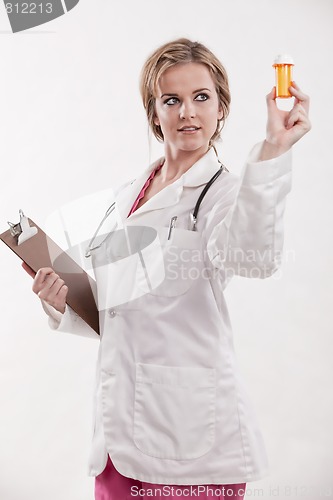 Image of Attractive twenties blond caucasian health care worker