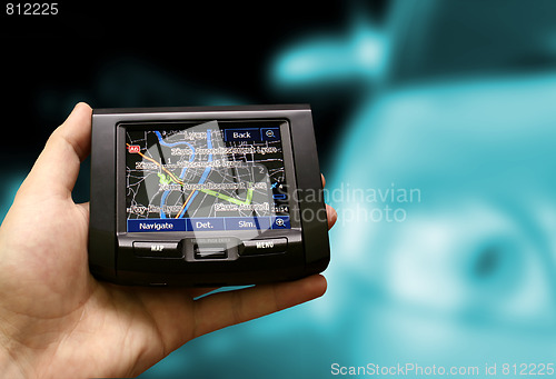 Image of Gps in a man hand.
