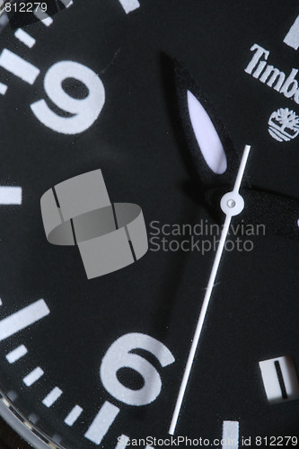 Image of Black and white clock.