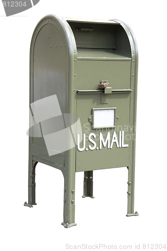 Image of green  mailbox