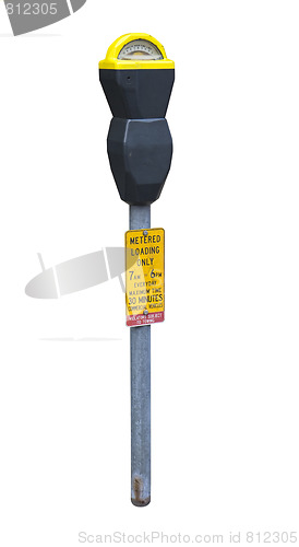 Image of parking meter isolated on white 