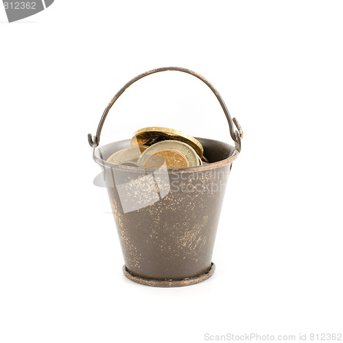 Image of bucket full of coins