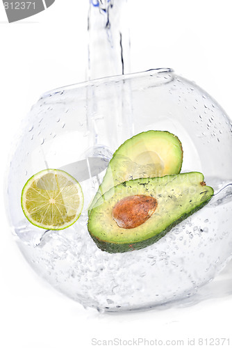Image of limes in water avocado