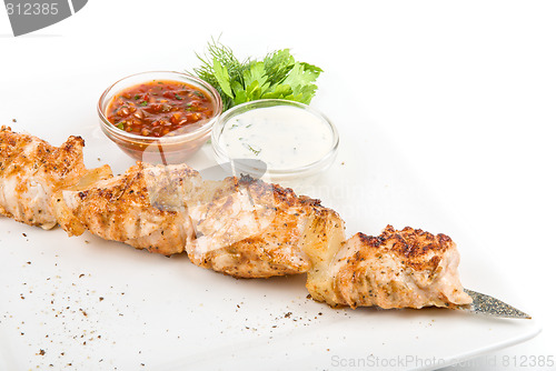 Image of Grilled chicken kebab