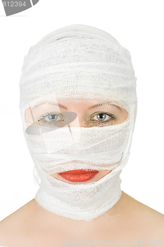 Image of woman with bandage