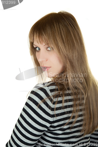 Image of striped girl
