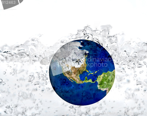 Image of earth in water