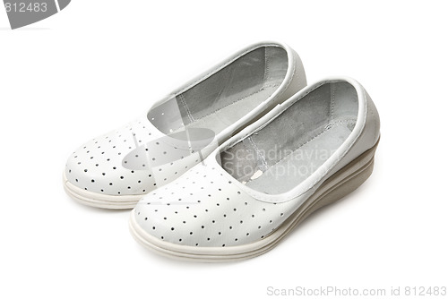 Image of white slippers