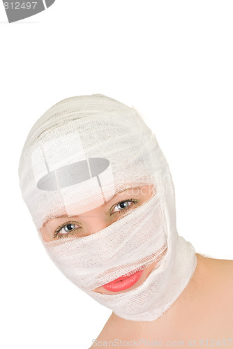 Image of woman with bandage