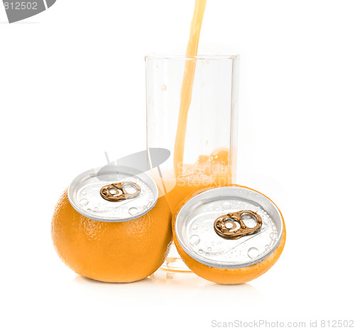 Image of orange juice aluminum can