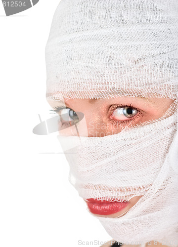 Image of woman with bandages
