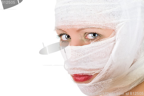 Image of woman with bandages