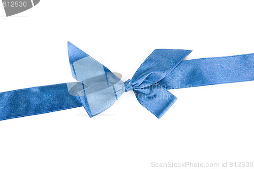 Image of blue holiday ribbon