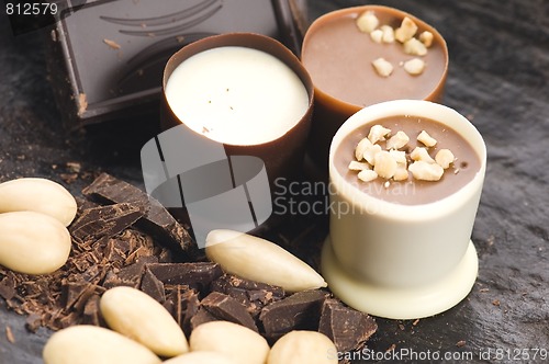 Image of chocolates with sweet almonds