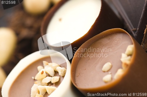 Image of chocolates with sweet almonds