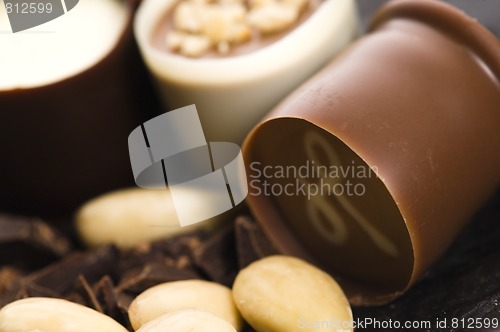 Image of chocolates with sweet almonds