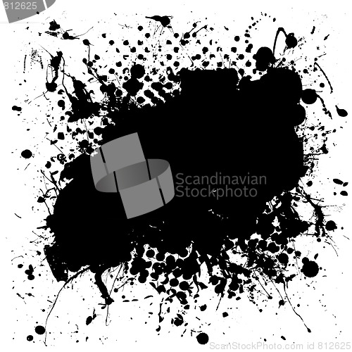 Image of grunge mottled ink splat