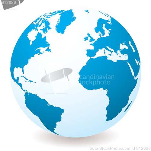 Image of light blue globe