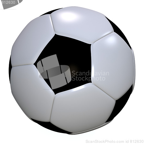 Image of black and white football