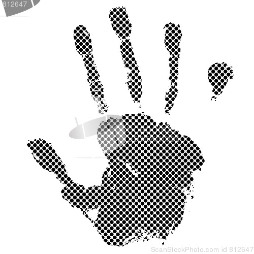 Image of halftone hand