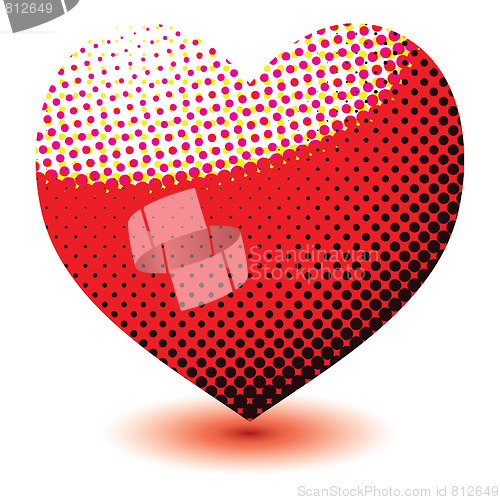 Image of halftone love heart