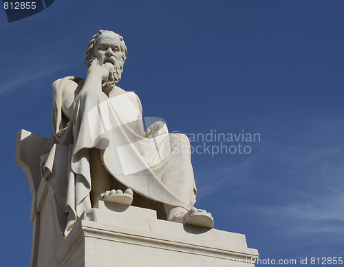 Image of Statue of Socrates with copy space